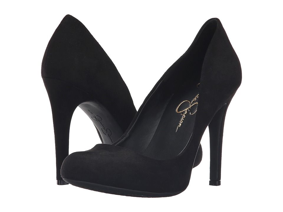 Jessica Simpson - Calie (Black Microsuede) High Heels | Zappos