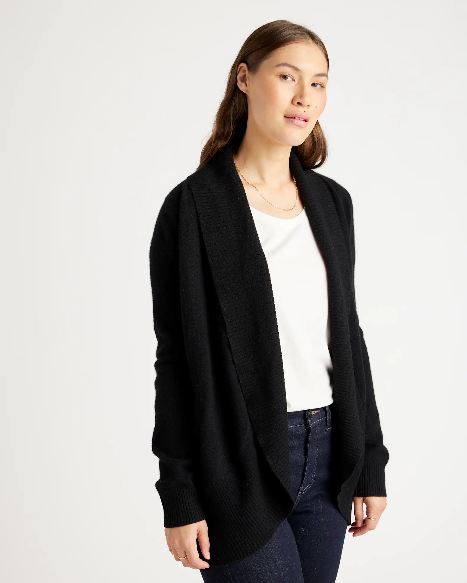 Mongolian Cashmere Open Cardigan Sweater | Quince