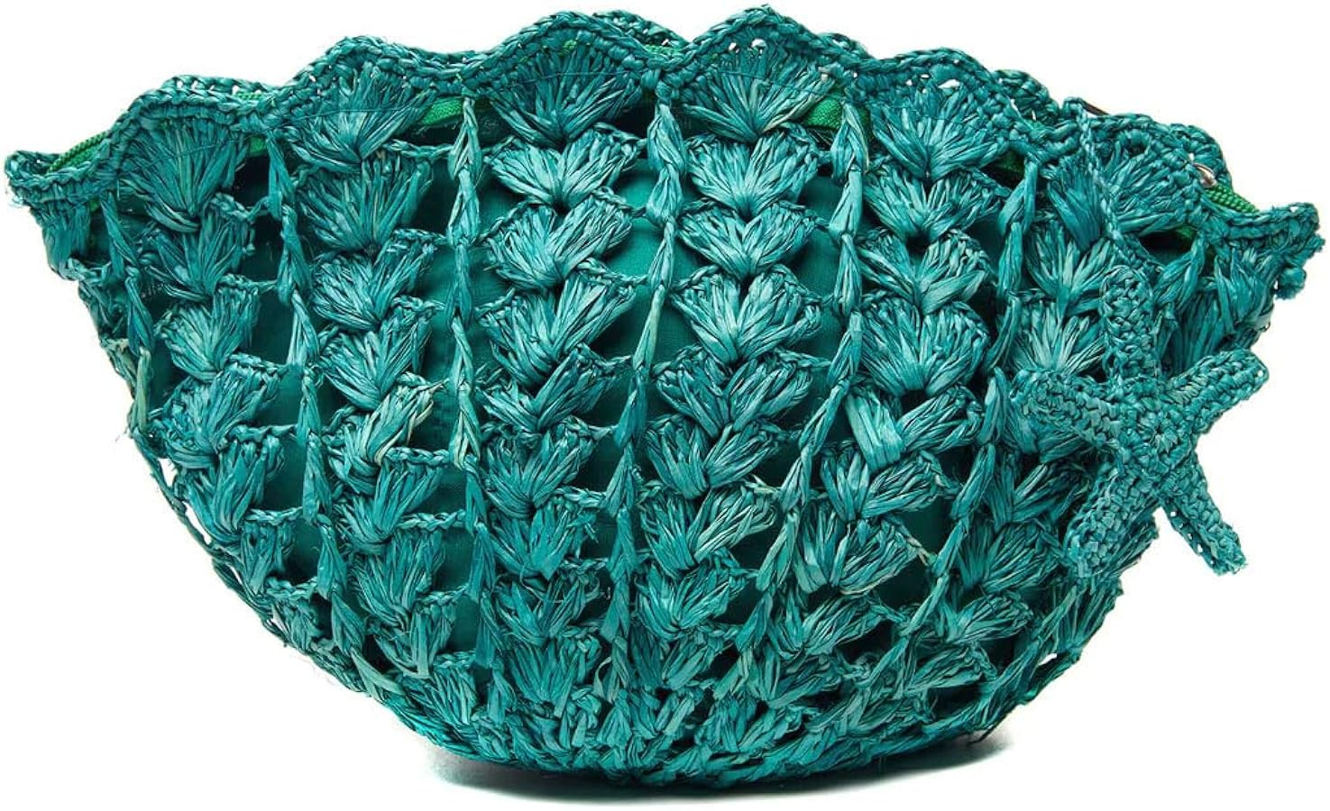 Shelley Seashell Clutch, Crocheted Raffia Straw, Starfish Charm, Multiple Colors | Amazon (US)