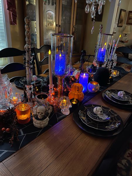 Are you Halloween ready? 

Every holiday I love decorating my dining room top to bottom and have it guest ready. 
I like keeping my color theme consistent and completing my table accents festive. 

#halloweendecor
#halloweentabletop
#halloweenready
#diningroomideas 

#LTKHalloween #LTKSeasonal #LTKHoliday