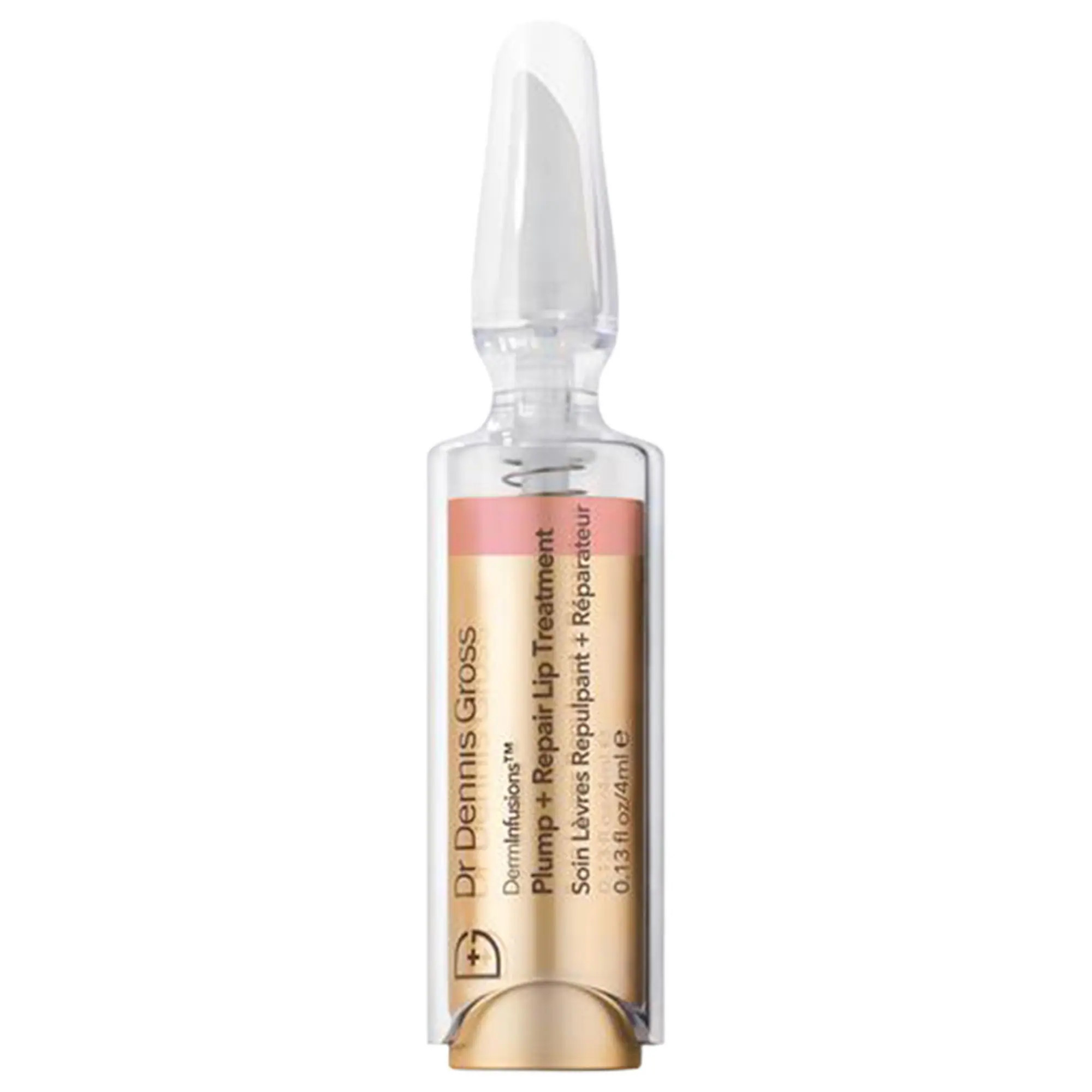 Dr. Dennis Gross Skincare DermInfusions Plump + Repair Tinted Lip Treatment with Hyaluronic Acid Pink - pale pink with subtle shimmer .13 oz/4 ml | Sephora (US)