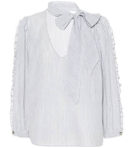 Julie striped cotton-blend blouse | Mytheresa (US/CA)
