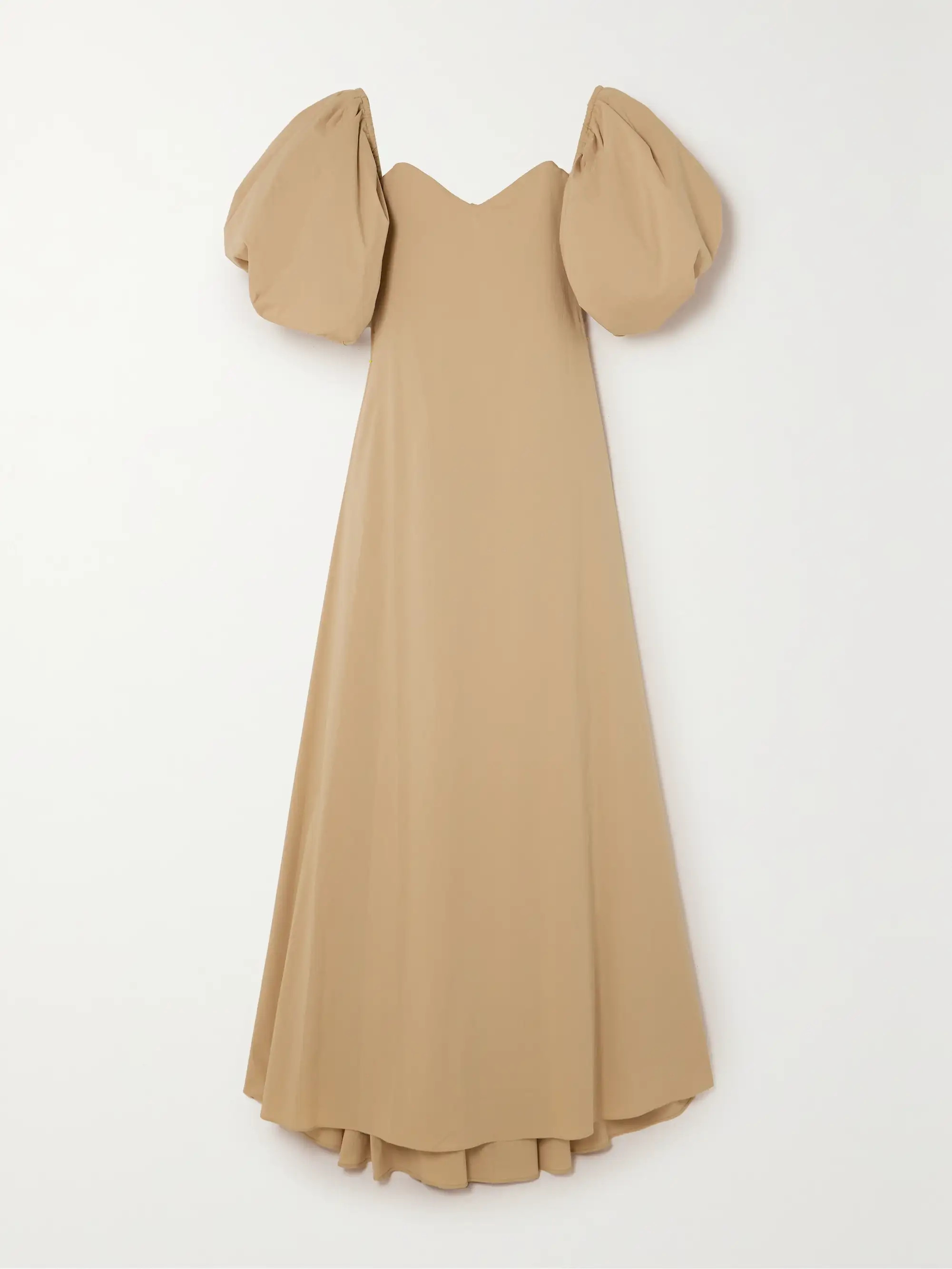 CAROLINE CONSTAS Palmer off-the-shoulder cotton-blend poplin maxi dress | NET-A-PORTER | NET-A-PORTER (US)