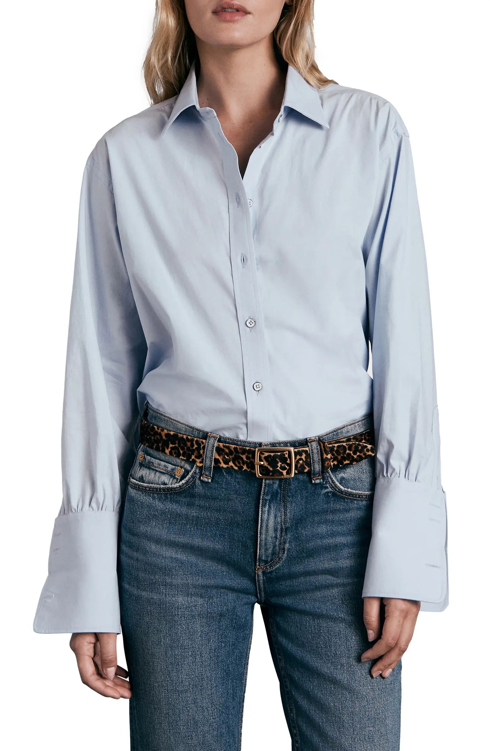 Diana Cotton Poplin Button-Up Shirt | Nordstrom
