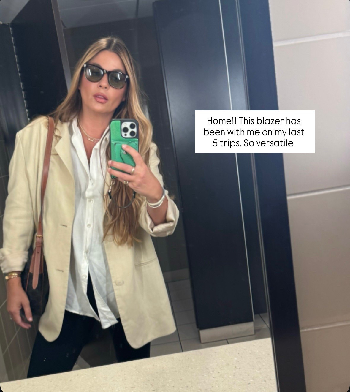 Linen Shirt: Shop Wendy Glez (linked similar) 
Capris: size medium 
Chanel Sandals: TTS
Hair: Sea Glass (use code LTK15) 
Bag: Celine 
Sunglasses: Tom Ford 
Foundation: Red Carpet shade 16
Bronzer: Sisley 
Blush: Chantecaille Joy
Lip: Laka Hazelnut Latte, Armani 503 and Hermes Rose Nashi Gloss 
Prada makeup bag linked

#LTKdayinmylife #LTKTravel #LTKBeauty