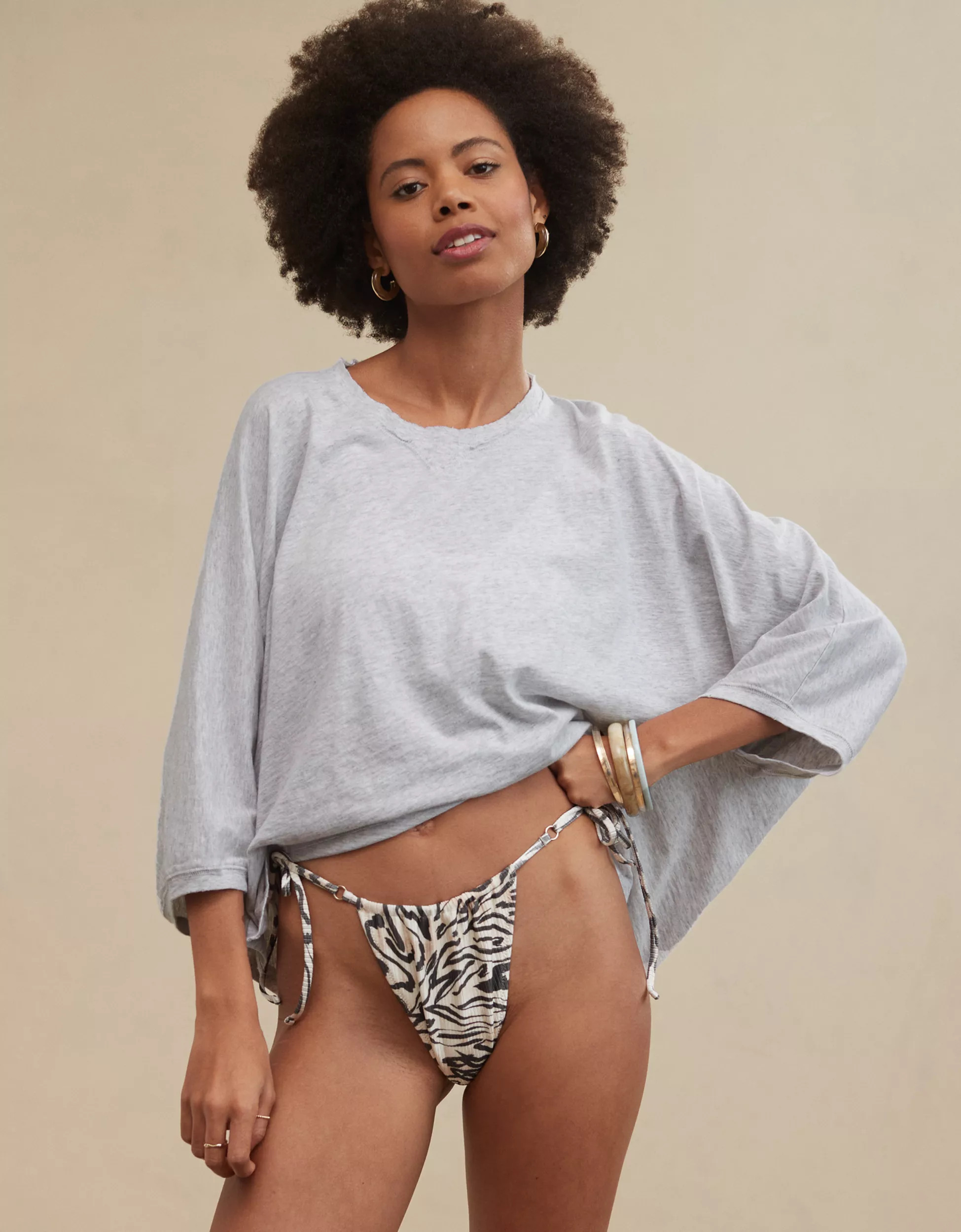 Aerie Summer House Slouchy Oversized T-Shirt | Aerie