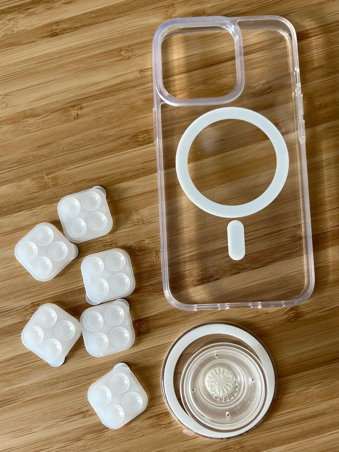 MagSafe magnetic case with magnetic pop socket with mini silicone octobuddies 