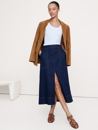 Denim Midi Skirt | Banana Republic (US)