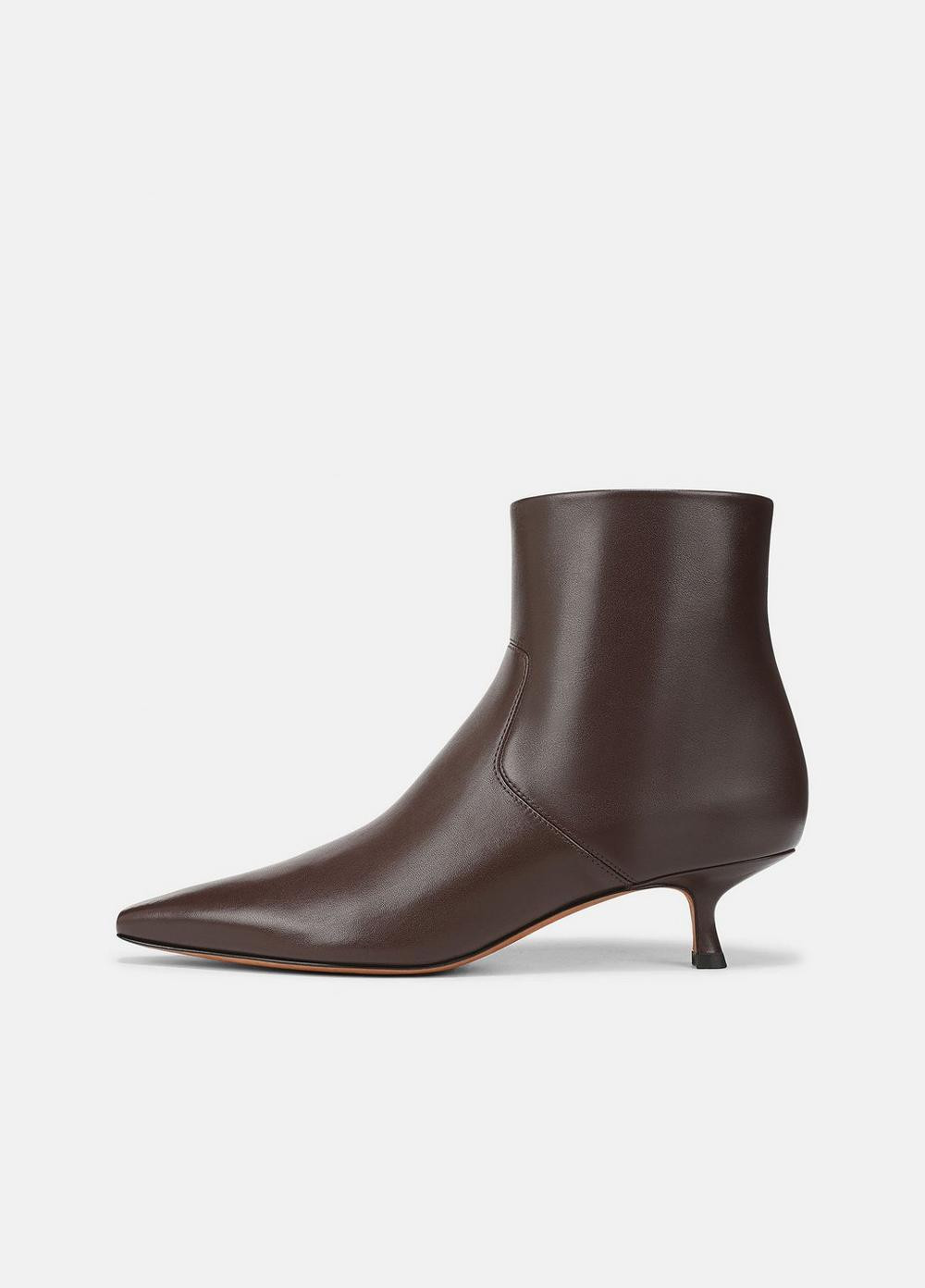 Women's Simone Leather Ankle Boot, Cacao Brown, Size 8.5 Vince | Vince LLC