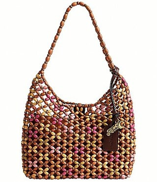 COACH Brooklyn 28 Beaded Wood Shoulder Bag - Maple Multi | Dillard's