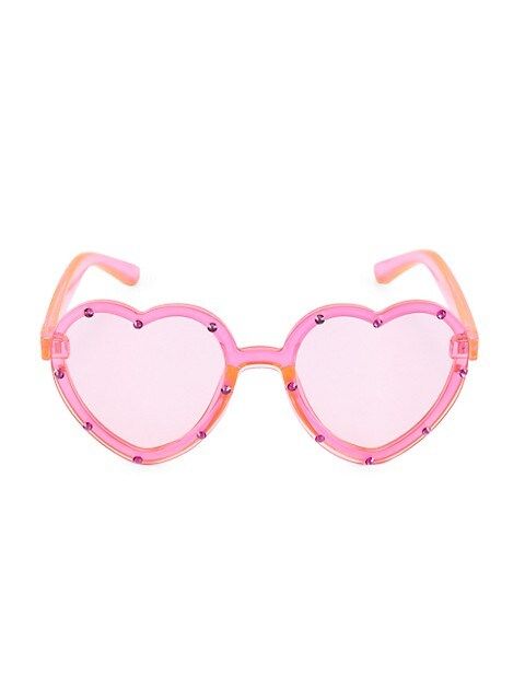 Girl's Neon Heart Sunglasses | Saks Fifth Avenue