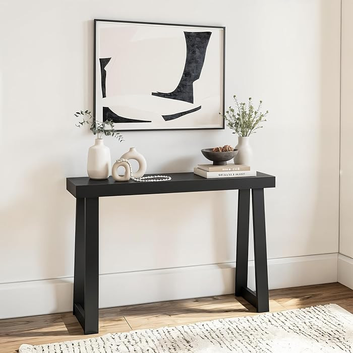 Plank+Beam Solid Wood Console Table, 46 Inch, Sofa Table, Narrow Entryway Table for Hallway, Behi... | Amazon (US)