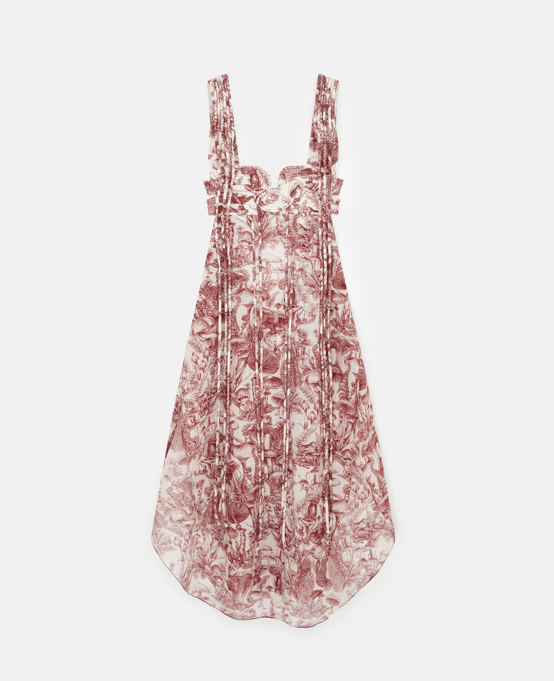 Mushroom Print Fringed Midi Dress | Stella McCartney (Global)