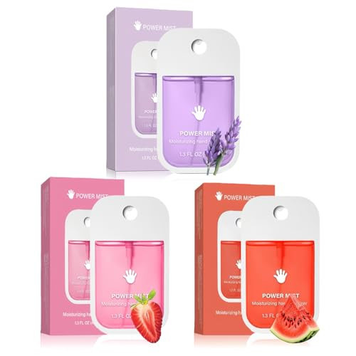GKOKG 3pcs Hand Sanitizer Spray, Portable Power Mist Hydrating Hand Sanitizers Spray Travel Size, Pocket Hand Sanitizer Multi-Flavor Cleanses Your Hands | Amazon (US)