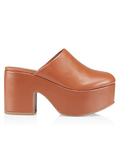 Miso Leather Platform Clogs | Saks Fifth Avenue