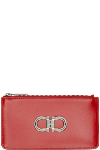 Red Gancini Card Holder | SSENSE