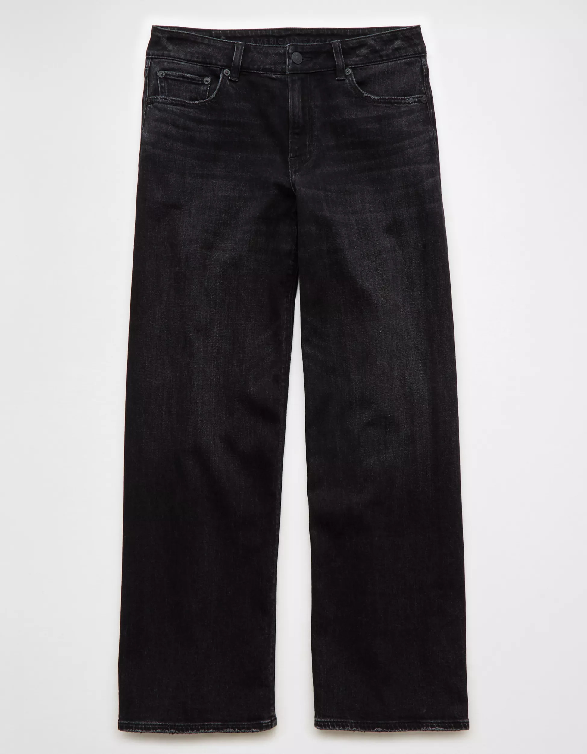 AE Dreamy Drape Stretch Low-Rise Baggy Wide-Leg Jean | American Eagle Outfitters (US & CA)