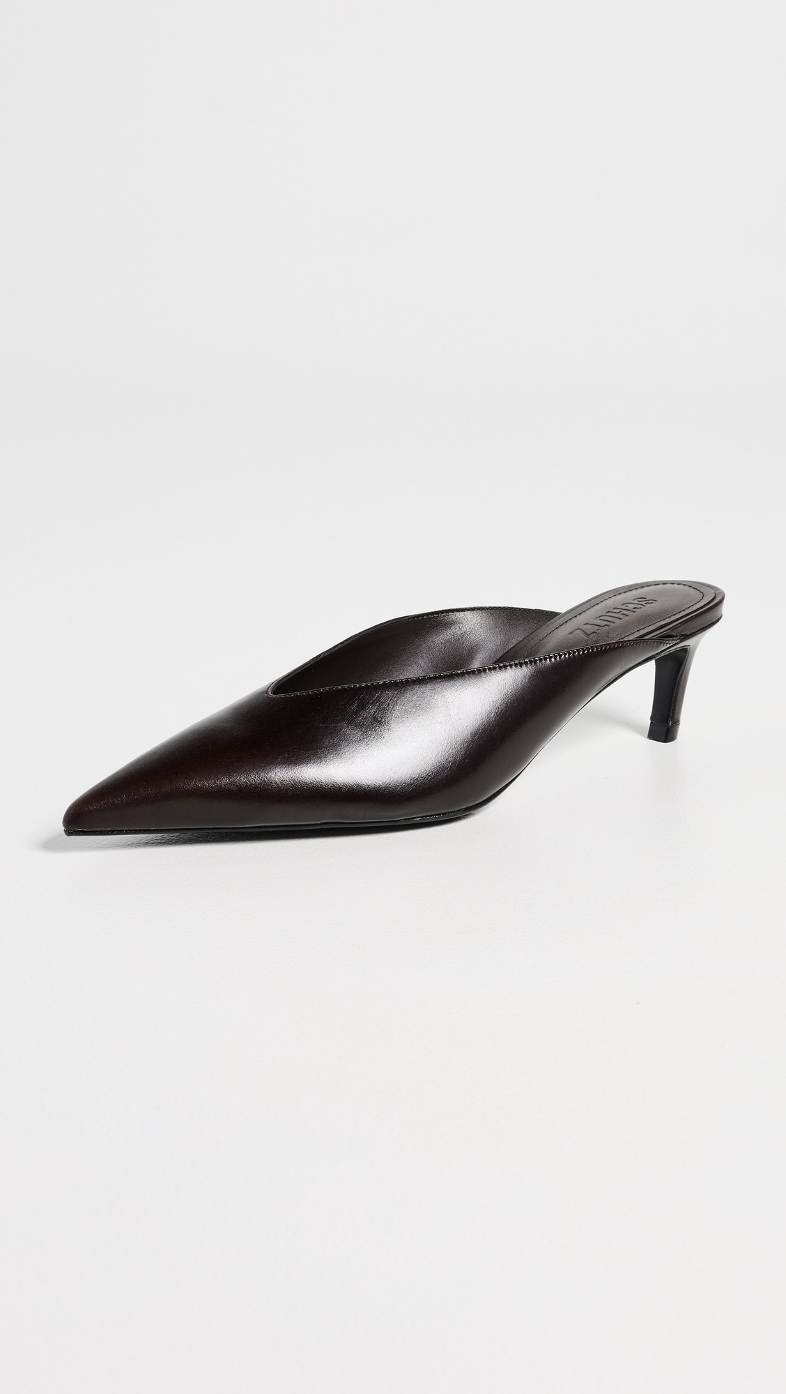 Schutz Loren Mid Mules Dark Brown 8.5 | Shopbop