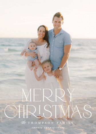 "Sutton" - Customizable Holiday Photo Cards in White by Robert and Stella. | Minted