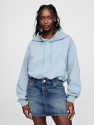 Heavyweight French Terry Cropped Bubble Hoodie | Gap (US)