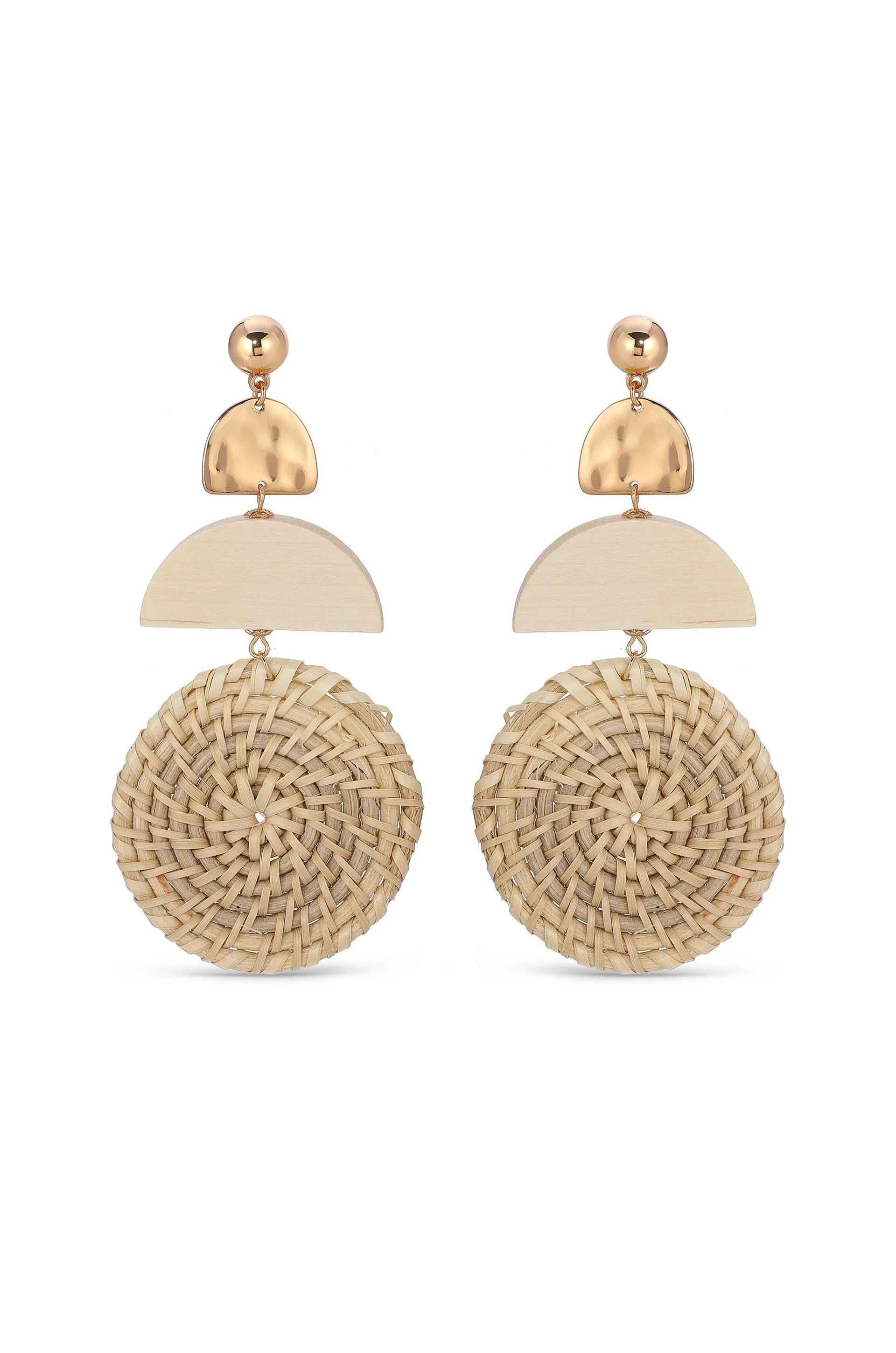 Natural Raffia Dangle Earrings | Ettika