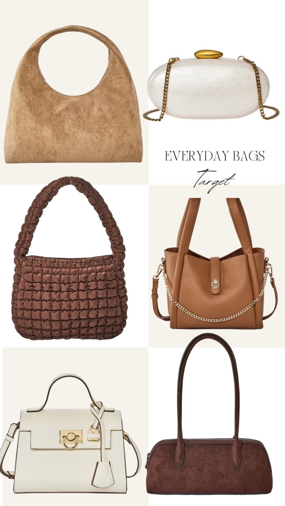 Everyday bags from target!



#LTKFindsUnder100 #LTKGiftGuide #LTKFindsUnder50