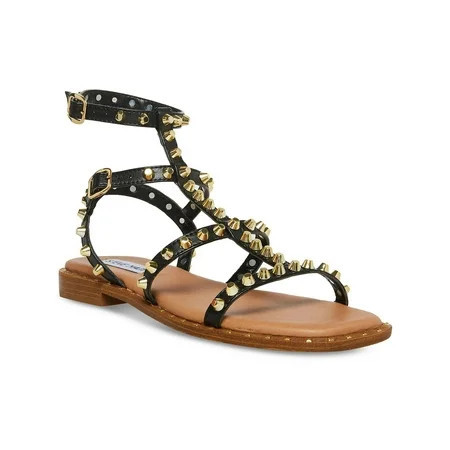Steve Madden Womens Sunnie Faux Leather Studded Slingback Sandals | Walmart (US)