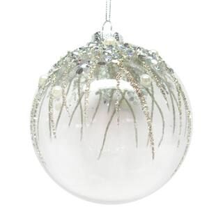 4" Glitzy Glass Ball Ornament by Ashland® | Michaels Stores