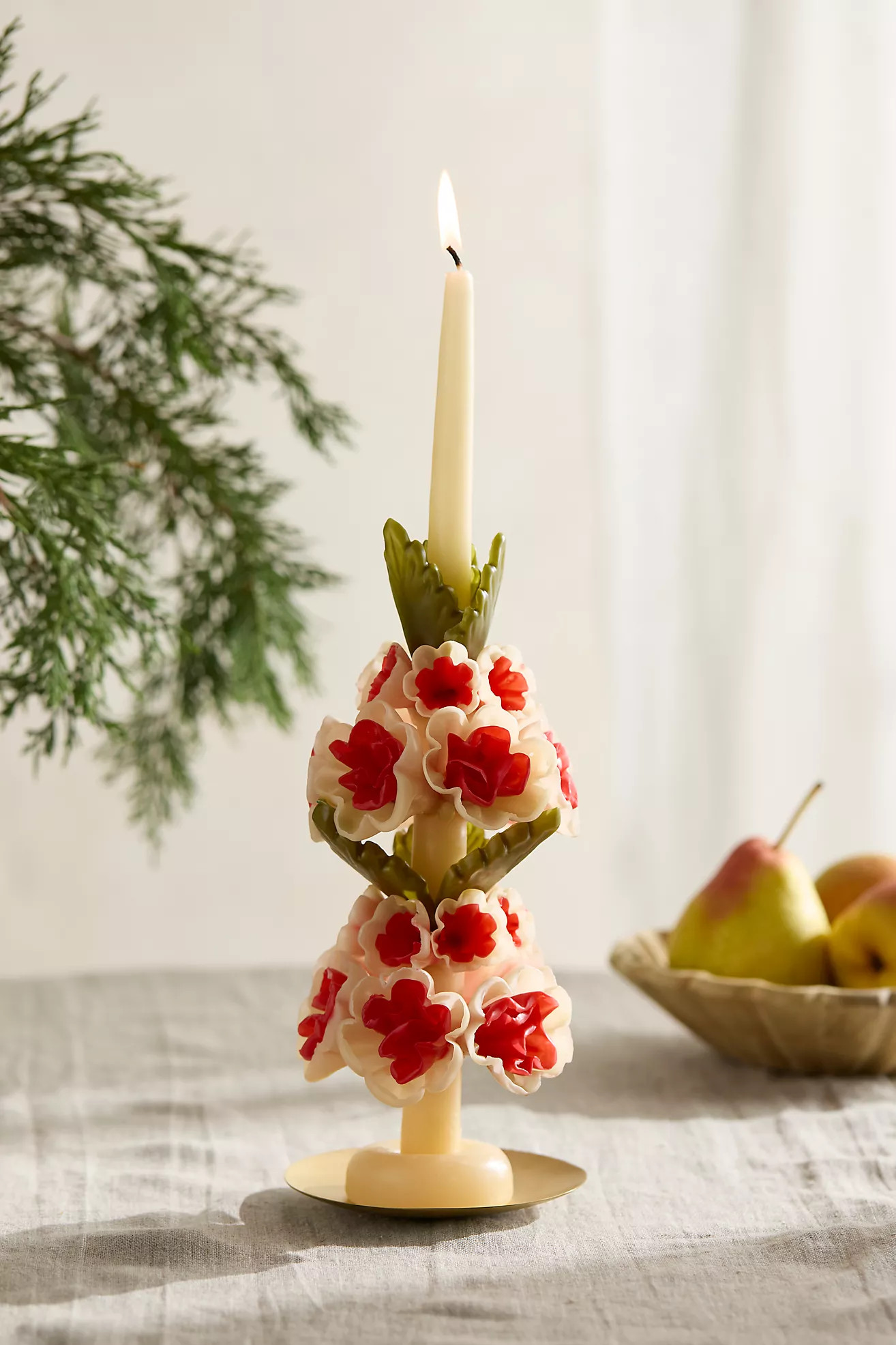 Oaxacan Floral Taper Candle, Large Multicolor | Terrain