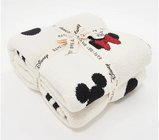 Barefoot Dreams CozyChic Classic Disney Logo Blanket | QVC