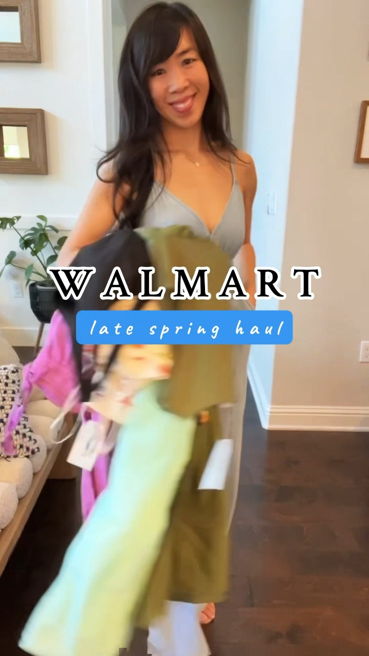 Walmart haul and wearing a size XS in everything except the mint green romper (size S)