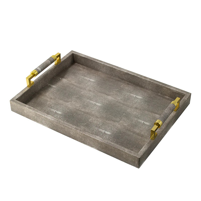 Grey Shagreen Tray | Modern Locke
