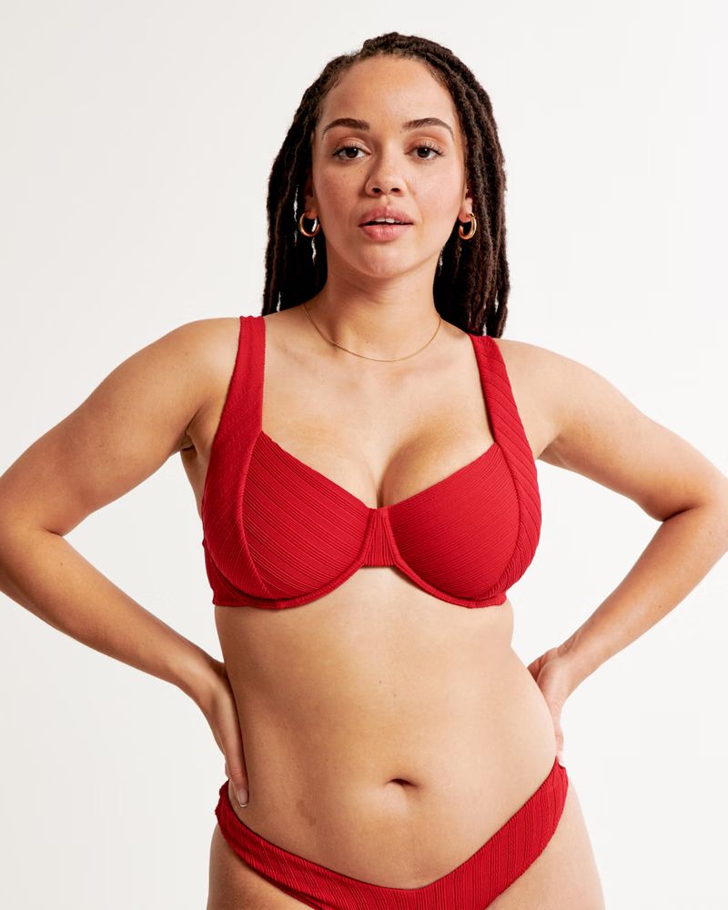 Women's Curve Love Seamed Underwire Bikini Top | Women's Swimwear | Abercrombie.com | Abercrombie & Fitch (US)