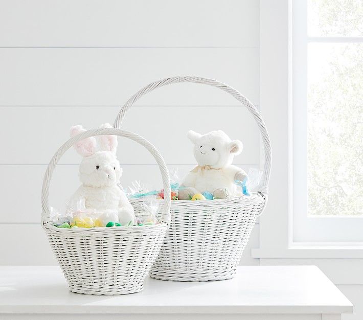 White Sabrina Easter Baskets | Pottery Barn (US)