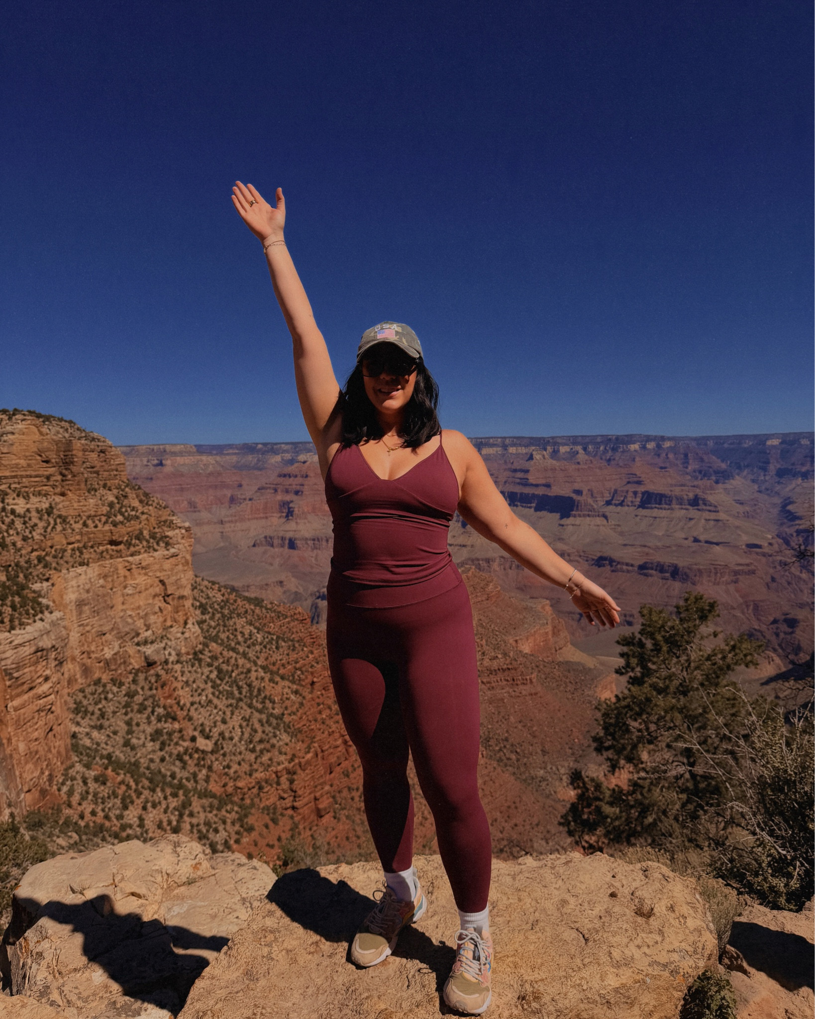 Comfortable, durable and cute hiking outfit in the Arizona heat! Size L for me. The top is quite boobie fyi. 

#LTKmomlife #LTKfitnessgoals #LTKMidsize