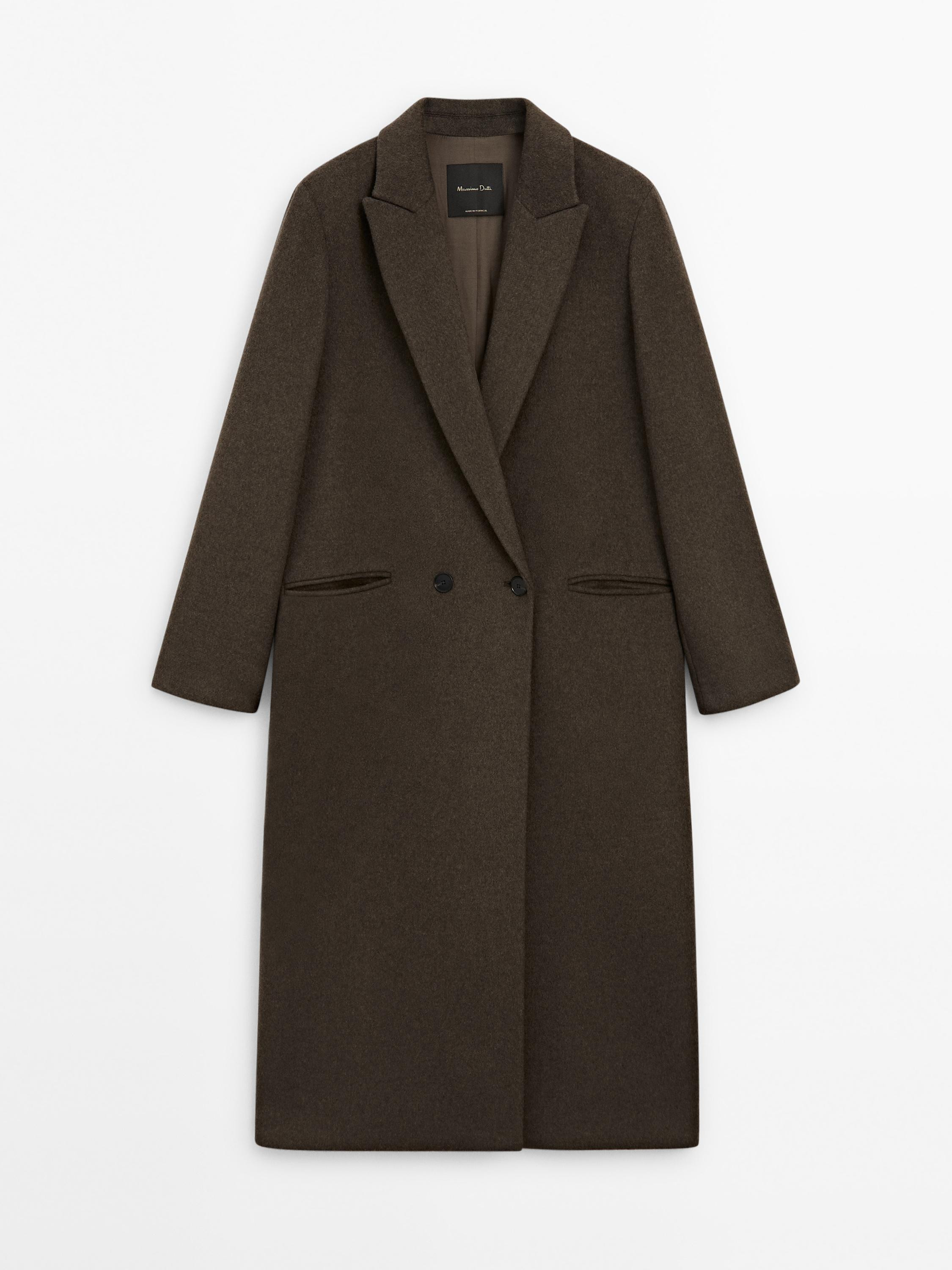 Long wool blend coat | Massimo Dutti US
