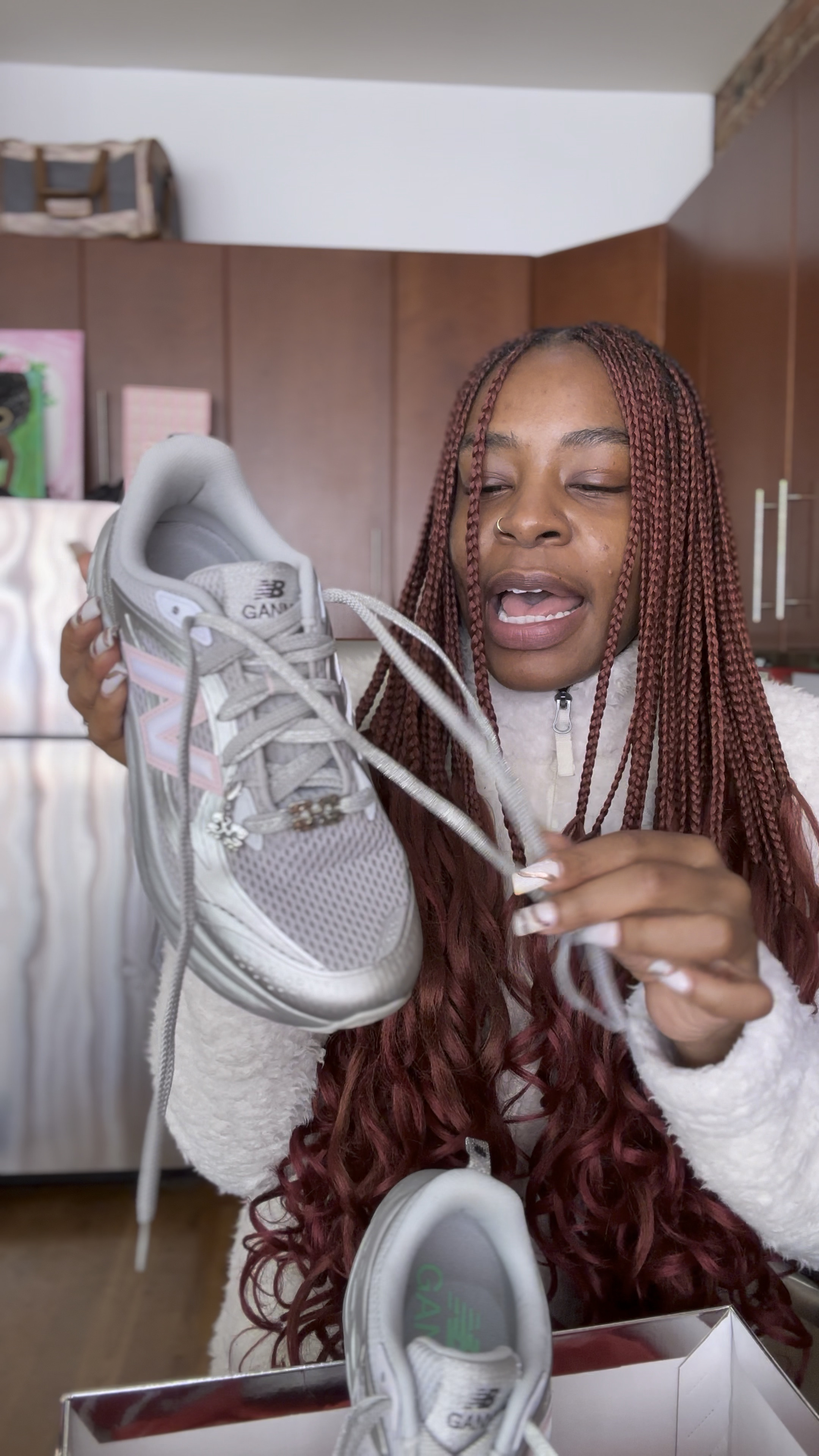 The cutest and comfiest sneakers I have! Loving this New Balance x GANNI Collab 🫶🏾 wearing my normal size- 6.5 in men’s/8 in women’s ! 

#LTKStyleTip #LTKShoeCrush #LTKCyberWeek