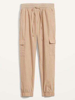 Mid-Rise Rib-Knit Waist Soft-Woven Cargo Jogger Pants for Women | Old Navy (US)
