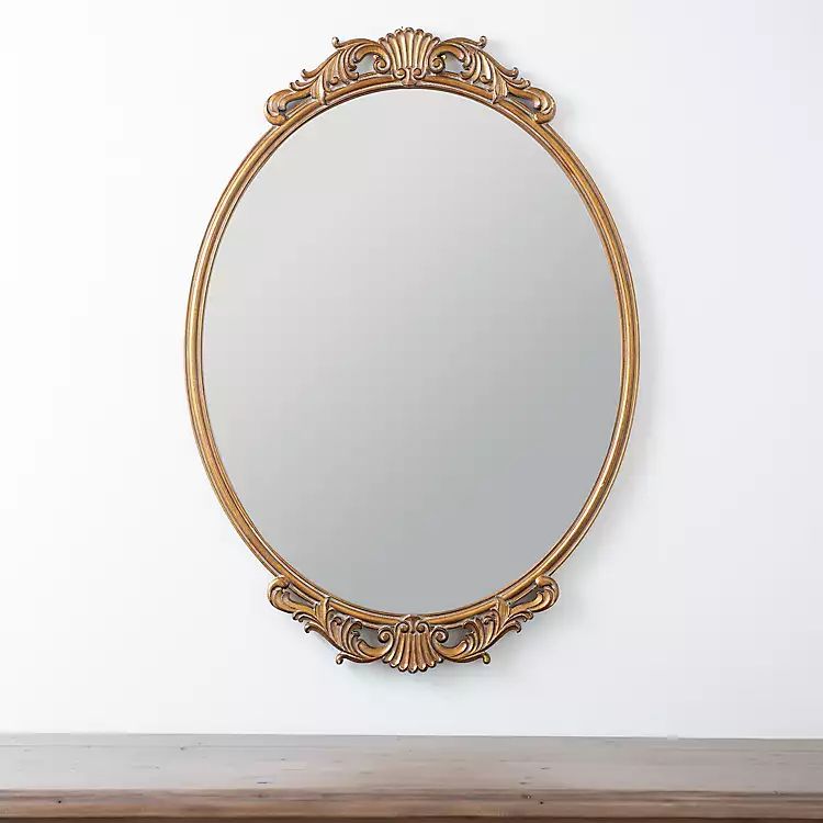 New!Gold Oval Baroque Wall Mirror | Kirkland's Home