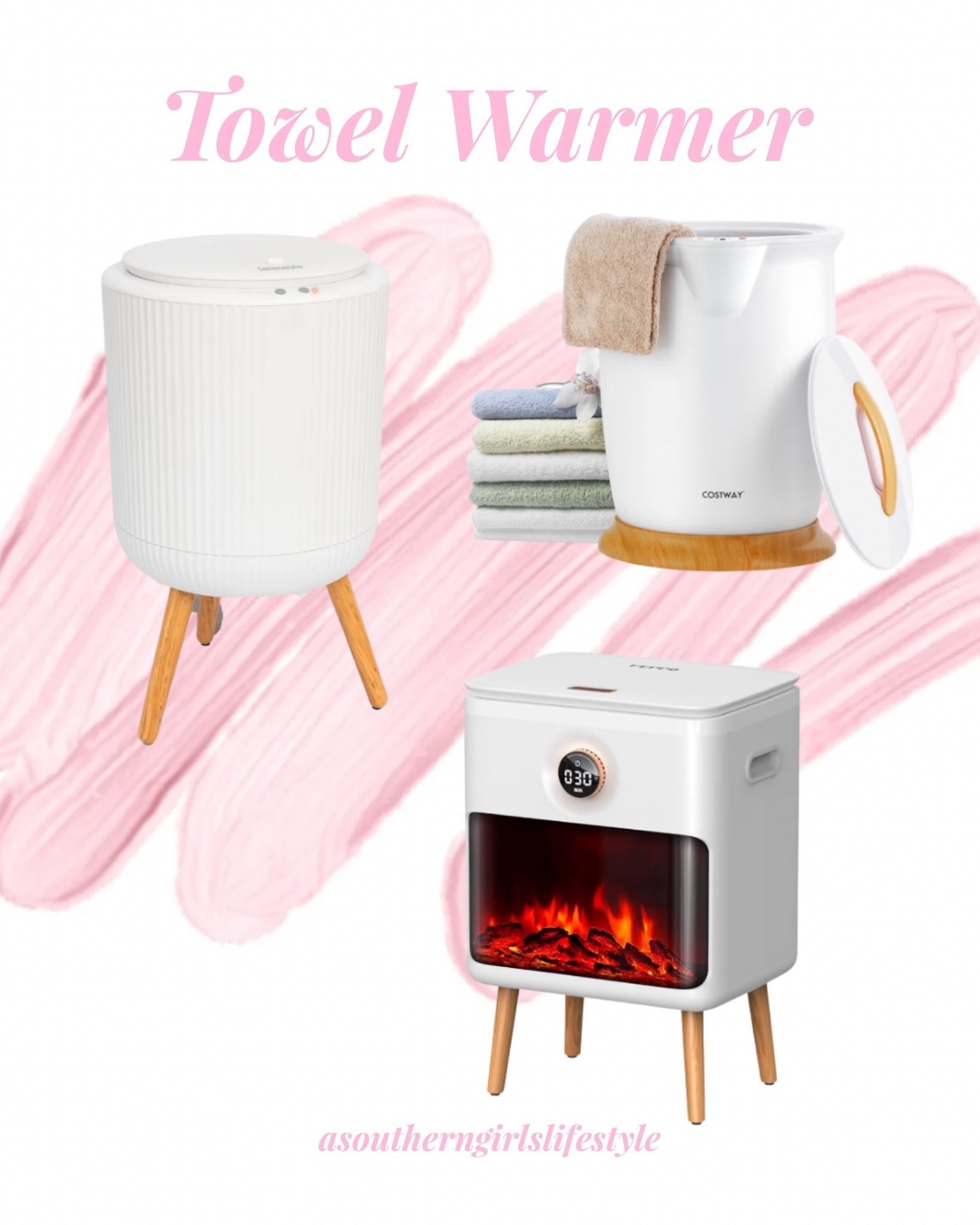 A Gift for Everyone! The gift of Warmth - a chic towel warmer! Each fits more than one towel! 

One on legs, one on a flat stand & one with a faux fire! 

Christmas Gift. Gifts for her. Gifts for Him. Tween. Teen  

#LTKHoliday #LTKGiftGuide #LTKSeasonal