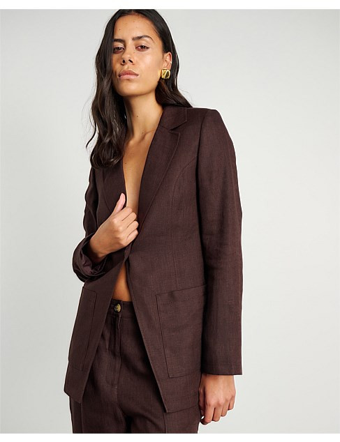 KAYLA LINEN BLAZER | David Jones (Australia & New Zealand)