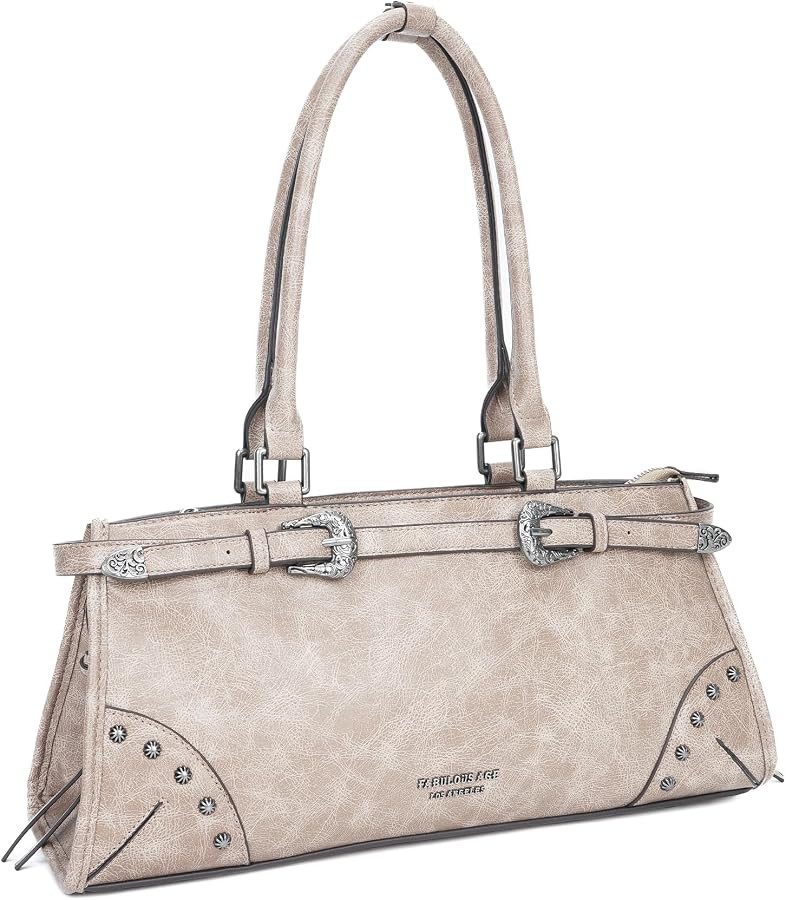 Large Shoulder Bag for Women, Vintage Vegan Leather Work Tote bag, Trendy Top Handle Satchel Trav... | Amazon (US)
