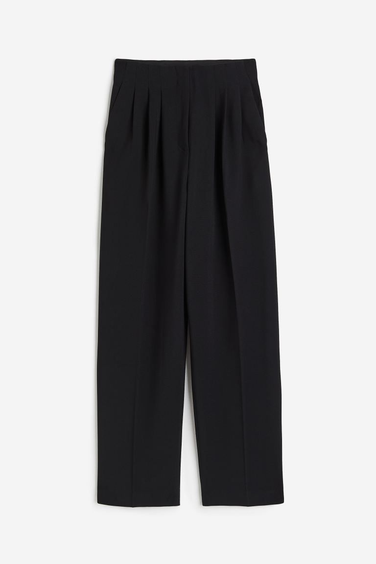 Pantalon de tailleur avec taille haute - Noir - FEMME | H&M FR | H&M (FR & IT & ES)