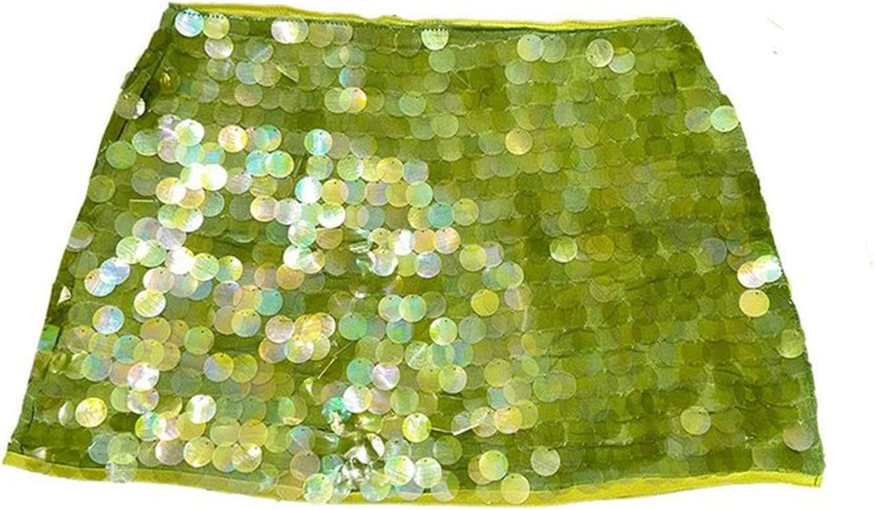 Women’s Summer Skirt Low Waist Tie Up Side Sequin Skirt Sexy Mini Skirt Club Wear Night Out Out... | Amazon (US)