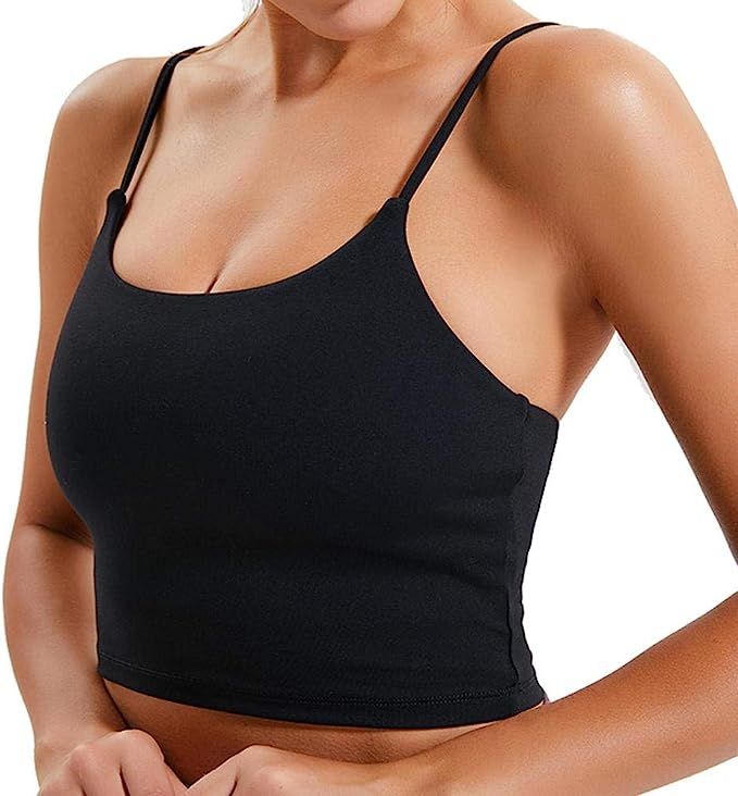 Willit Women's Padded Sports Bra Yoga Fitness Workout Running Shirts Athletic Tank Top | Amazon (US)