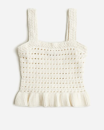 Crochet ruffle sweater-tank | J. Crew US