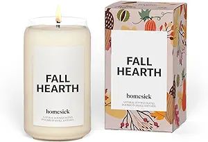 Homesick Premium Scented Candle, Fall Hearth - Scents of Orange Peel, Amber, Pine Cones, 13.75 oz... | Amazon (US)