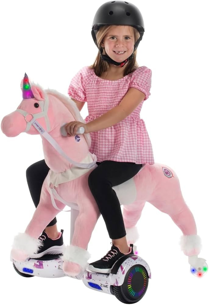 Power Pony Ride On Unicorn for Kids 4-8 - Power Ponies Unicorn Ride on Toys for Girls - Unicorn R... | Amazon (US)