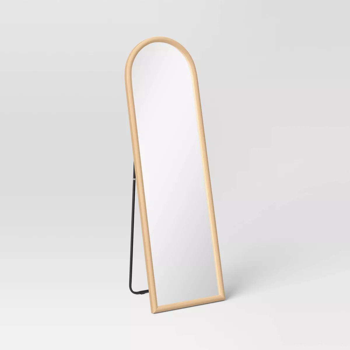 20" x 65" Arch Floor Mirror Natural - Threshold™: Modern Polystyrene Frame, No Assembly, Freest... | Target