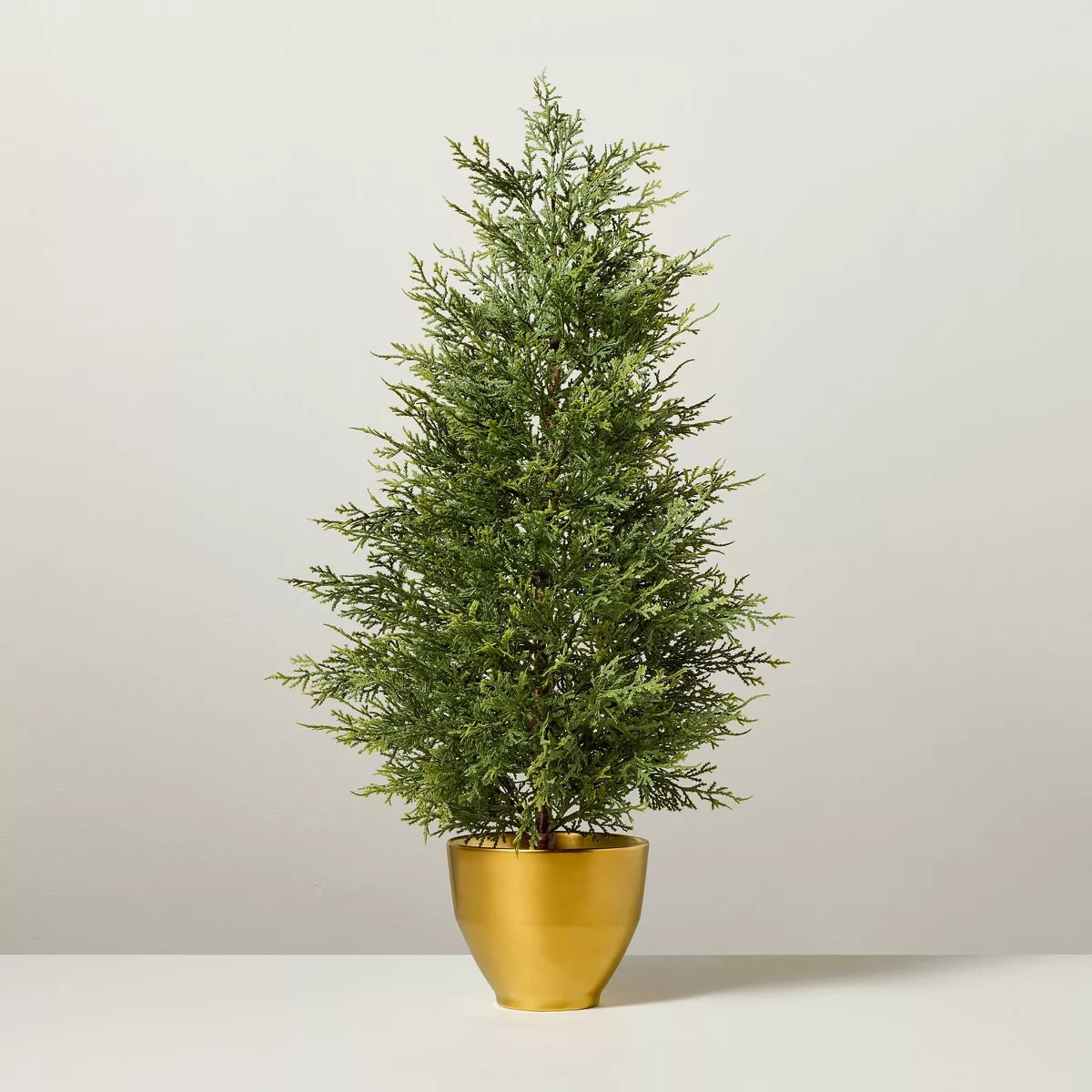 Faux Cypress Tree in Brass Pot - Hearth & Hand™ with Magnolia | Target